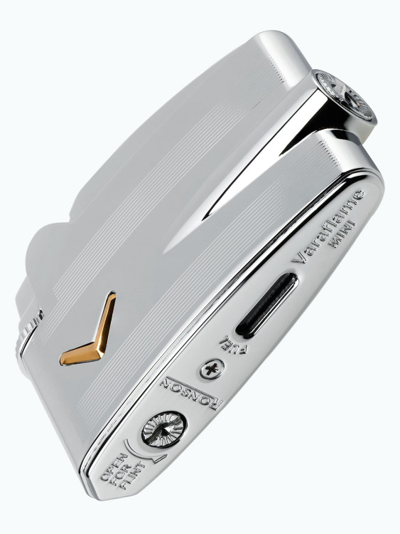 Зажигалка газовая Ronson Mini Varaflame Chrome V Engine-Turn RN R31-1012