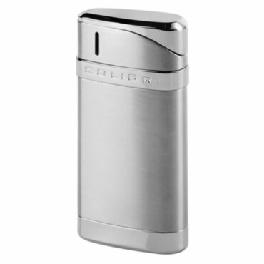 Зажигалка газовая Colibri Essex Satin Silver & Polished Silver