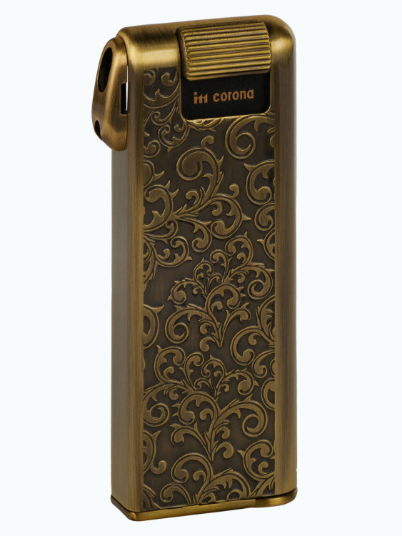 Зажигалка газовая IM CORONA Pipe Master Antique Brass Etched Arabesque Pattern IC 33-2525
