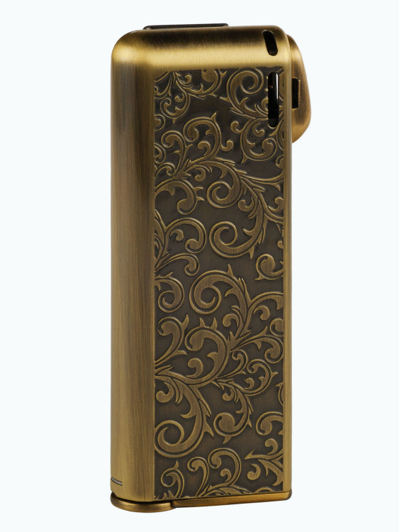 Зажигалка газовая IM CORONA Pipe Master Antique Brass Etched Arabesque Pattern IC 33-2525