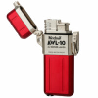 Зажигалка газовая Windmill AWL-10 Turbo Red & Chrome, WM 307-1001
