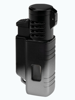 Зажигалка газовая Windmill BEEP XI Jet 3 Burner Flame Black Silver WM BE11-0001