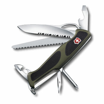 Нож Victorinox RangerGrip 178, 0.9663.MWC4, 130 мм, 12 функций, зеленый.