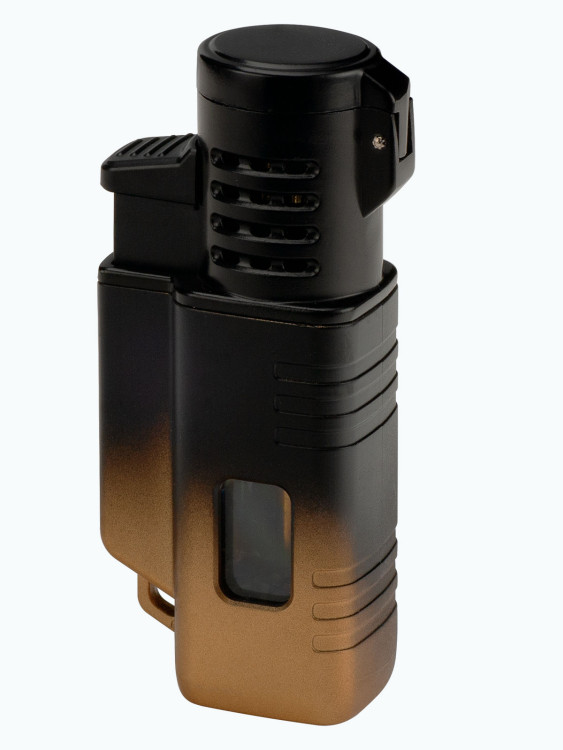 Зажигалка газовая Windmill BEEP XI Jet 3 Burner Flame Black Gold WM BE11-0002