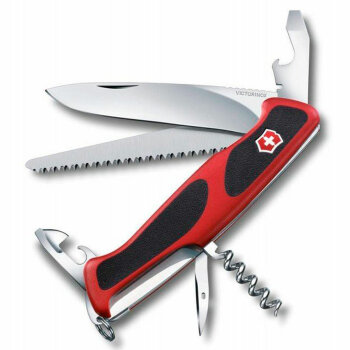 Нож Victorinox RangerGrip 55, 0.9563.CB1, 130 мм, 12 функций, красный.
