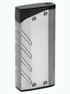 Зажигалка газовая Colibri Torque Silver Finish With Matt Black CB LI-300T004