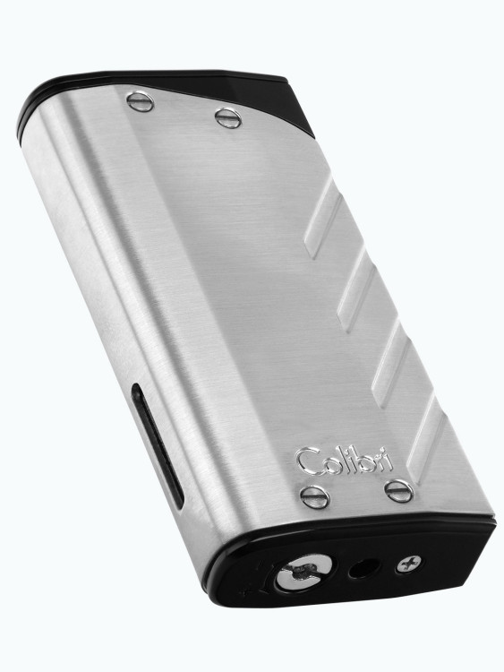 Зажигалка газовая Colibri Torque Silver Finish With Matt Black CB LI-300T004