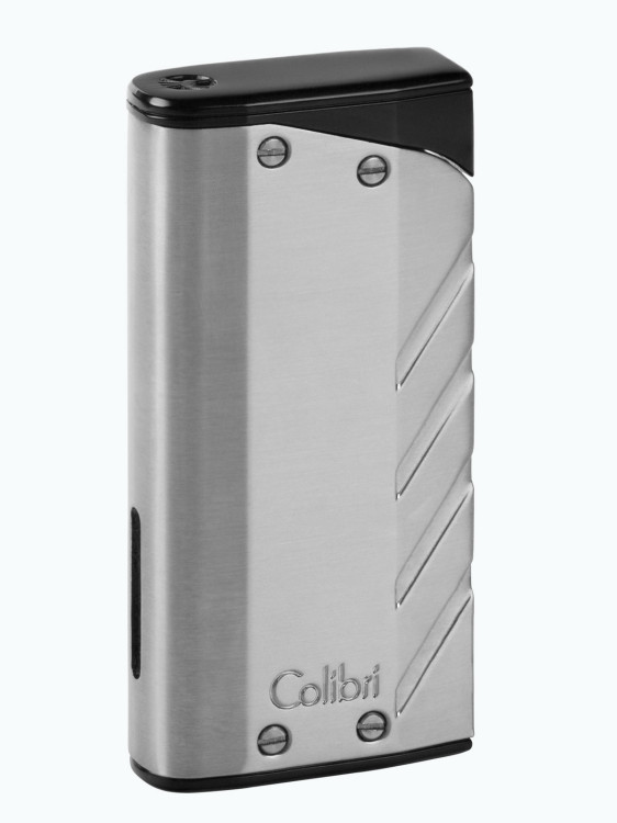 Зажигалка газовая Colibri Torque Silver Finish With Matt Black CB LI-300T004