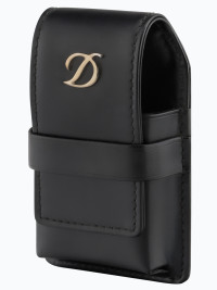 Чехол для зажигалки S.T.Dupont "LIGNE D", черная кожа DU 77101