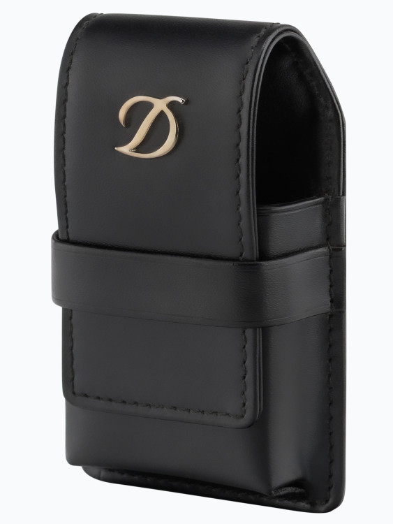 Чехол для зажигалки S.T.Dupont "LIGNE D", черная кожа DU 77101