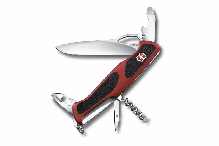 Нож Victorinox RangerGrip 61, 0.9553.MC, 130 мм, 11 функций, красный.