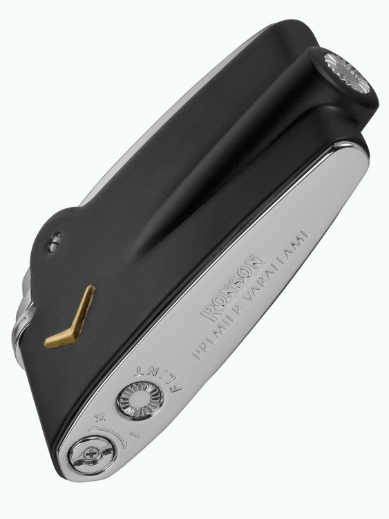Зажигалка газовая Ronson Premier Varaflame Black Matte With V Mark RN RPV-3010