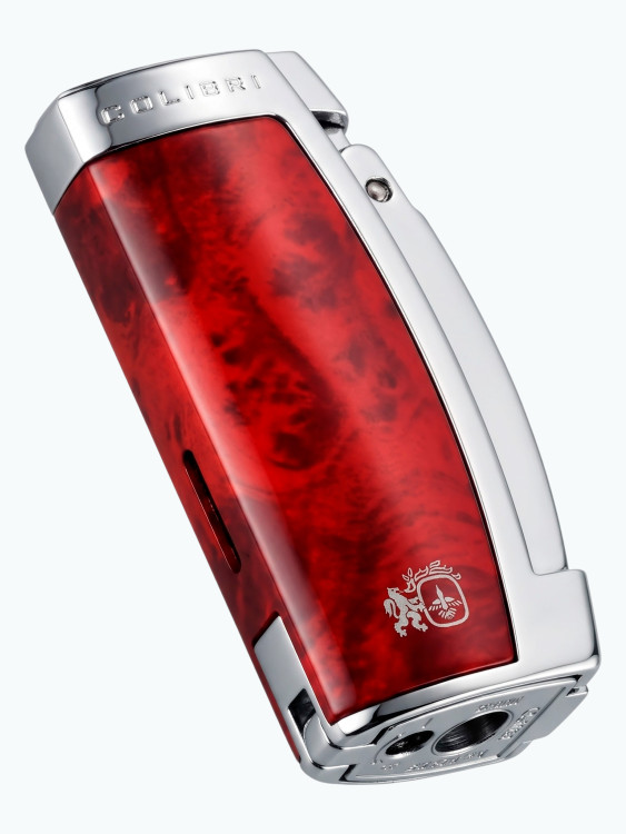 Зажигалка газовая COLIBRI Enterprise Brown Marbled/Pol Silver CB QTR-115004-E