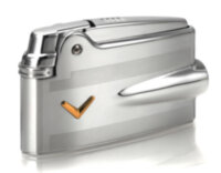 Зажигалка газовая Ronson Premier Varaflame Chrome engine - turn with V mark, RN RPV-3005