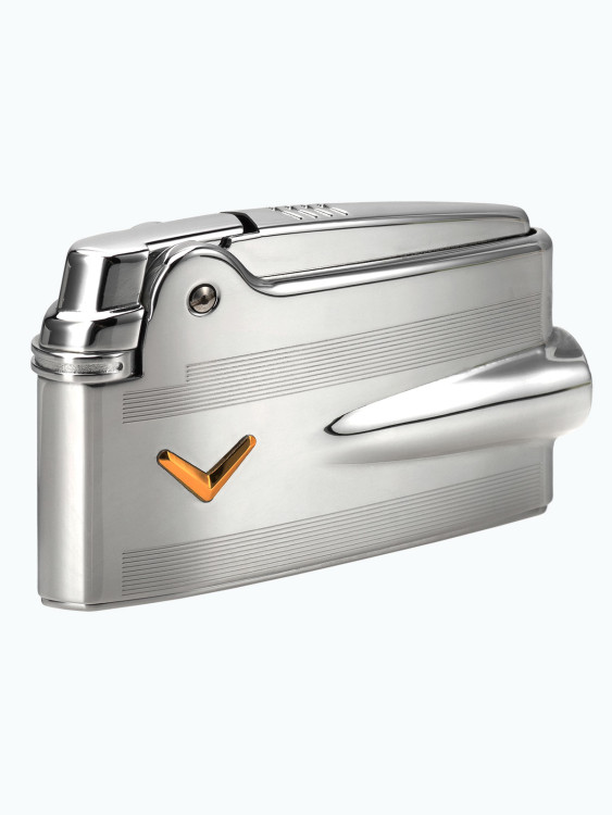 Зажигалка газовая Ronson Premier Varaflame Chrome Engine - Turn With V Mark RN RPV-3005