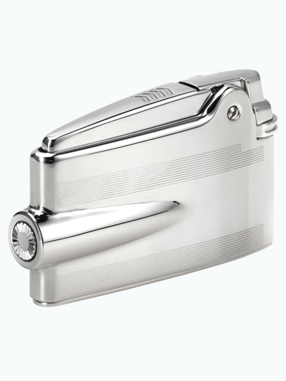 Зажигалка газовая Ronson Premier Varaflame Chrome Engine - Turn With V Mark RN RPV-3005