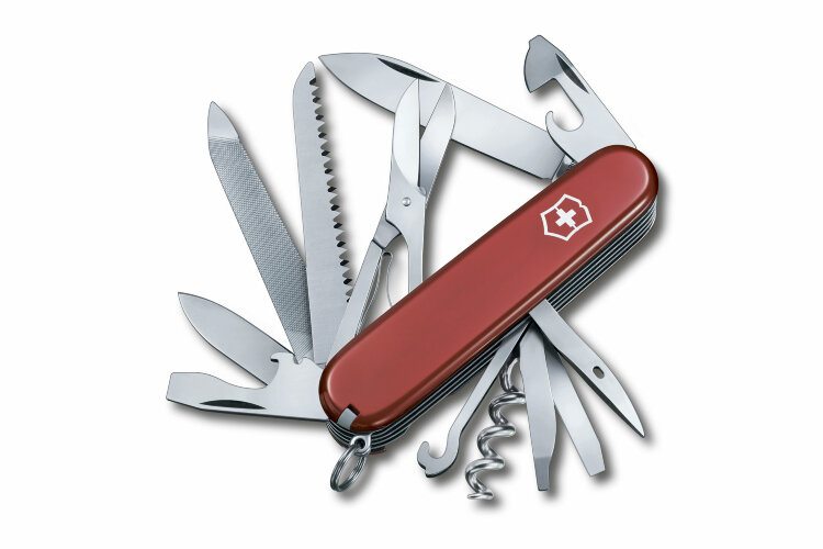 Нож Victorinox Mountaineer красный, 1.3763, 91 мм, 21 функций, красный.