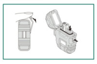 Зажигалка газовая Windmill Delta Without strap blue skelton, WM 390-1003