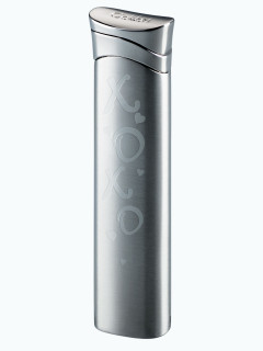 Зажигалка газовая Colibri Chloe Xo Etch Satin Silver & Polished Silver CB LTR-049005-E