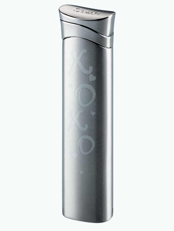 Зажигалка газовая Colibri Chloe Xo Etch Satin Silver & Polished Silver CB LTR-049005-E
